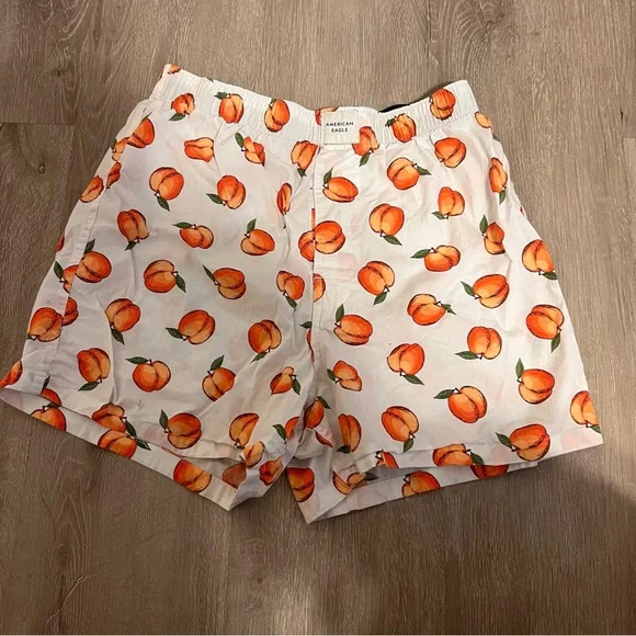 American Eagle White Boxers with Peach Print - Picture 4 of 6